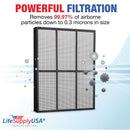 LifeSupplyUSA True HEPA Filter Replacement Compatible with Hunter 30940 30210 30214 30215 30216 30225 30260 30398 30400 30401 Air Purifier