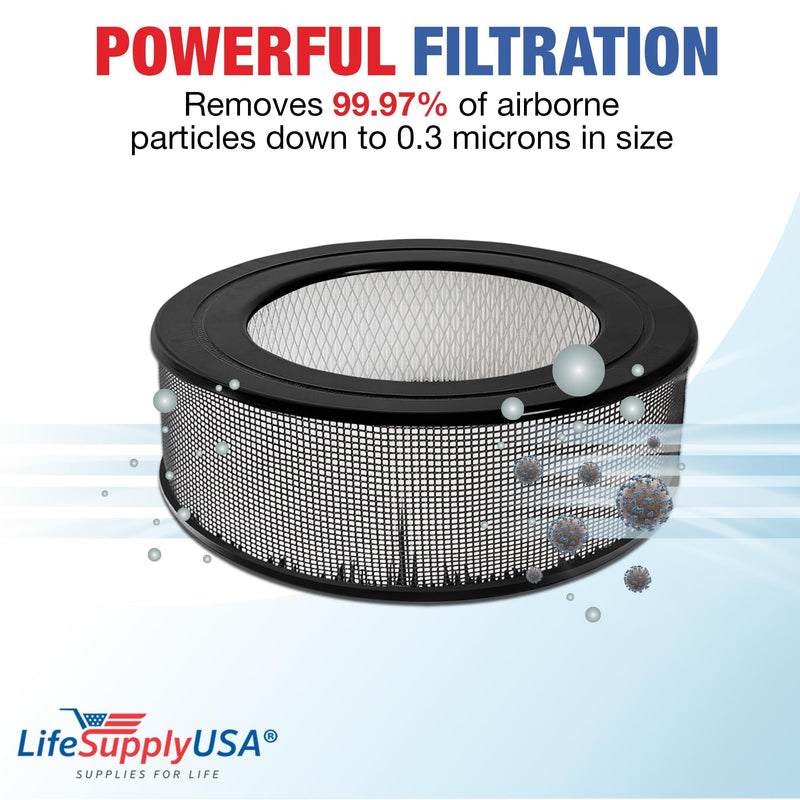 LifeSupplyUSA True HEPA Filter Replacement Compatible with Sears Kenmore 62500, 83236, 83256 Air Purifier