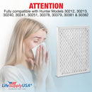LifeSupplyUSA True HEPA Filter Replacement Compatible with Hunter 30212, 30213, 30240, 30241, 30251, 30378, 30379, 30381 & 30382 Air Purifier