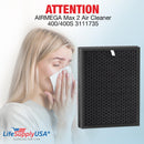 LifeSupplyUSA True HEPA Filter Replacement Compatible with AIRMEGA Max 2 400/400S 3111735 Air Purifier