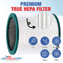 LifeSupplyUSA True HEPA Filter Replacement Compatible with Dyson Pure Cool Link TP01 AM11 BP01 TP02 TP03 Tower, Part 968126-03 Air Purifier