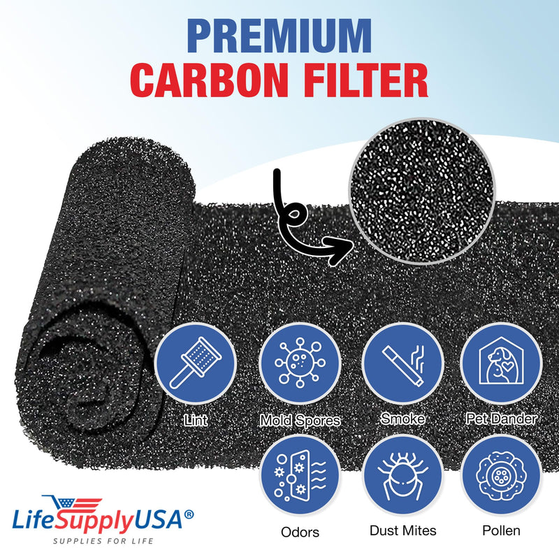 LifeSupplyUSA Carbon Filter Replacement Compatible with TruSens AFCZ3000-01 fits Z-3000 Large Air Purifiers