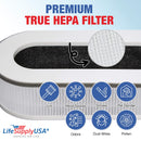 LifeSupplyUSA 3-in-1 True HEPA Air Cleaner Replacement Filter + Pre-Filter + Carbon Filter Compatible with Renpho RP-AP068 Air Purifiers (5-Pack)