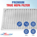 LifeSupplyUSA True HEPA Filter Replacement Compatible with Hunter 30930 HEPATech System s 30020, 30393, 30200, 30201, 30205, 30250, 30253, 30255 Air Purifier (5-Pack)