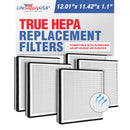 LifeSupplyUSA 3-in-1 True HEPA Air Cleaner Replacement Filter + Activated Carbon Filter + Pre Filter Compatible with Surround Air MT-8400SF Air Purifiers (5-Pack)