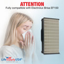 LifeSupplyUSA True HEPA Filter Replacement Compatible with Electrolux Brisa EF100 Air Purifier