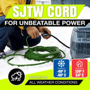 3ft Outdoor/Indoor Extension Cord 10/3 Gauge Ultra Heavy Duty 3 Prong SJTW, Waterproof, ETL Listed, Flexible Cold-Resistant Long Power Cord,125 Amp 1875W, Green by LifeSupplyUSA