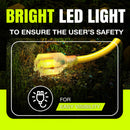 75ft Outdoor/Indoor Extension Cord 14/3 Gauge Heavy Duty 3 Prong SJTW, Waterproof, Flexible Cold-Resistant Long Power Cord,13A 125V 1625W, Yellow by LifeSupplyUSA