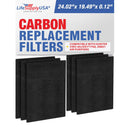 LifeSupplyUSA Cut-To-Fit Activated Carbon Filter Compatible with Hunter Viro-Silver F1700, 30601 Air Purifiers (6-Pack)
