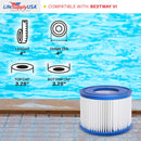 LifeSupplyUSA Pool Filter Replacement for Bestway Type VI Cartridge Compatible with SaluSpa Inflatable Hot Tub and Spa (2-Pack)