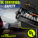 7 Pin Trailer Wiring Harness with Junction Box Heavy Duty 7 Way Trailer Plug, Waterproof 7 Wire Cable, Universal Trailer Wire Kit for RVs, Campers, Trailers by LifeSupplyUSA