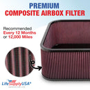 LifeSupplyUSA Replacement Composite Airbox Flat Top Sprint Car Style Compatible with Model 100-8566