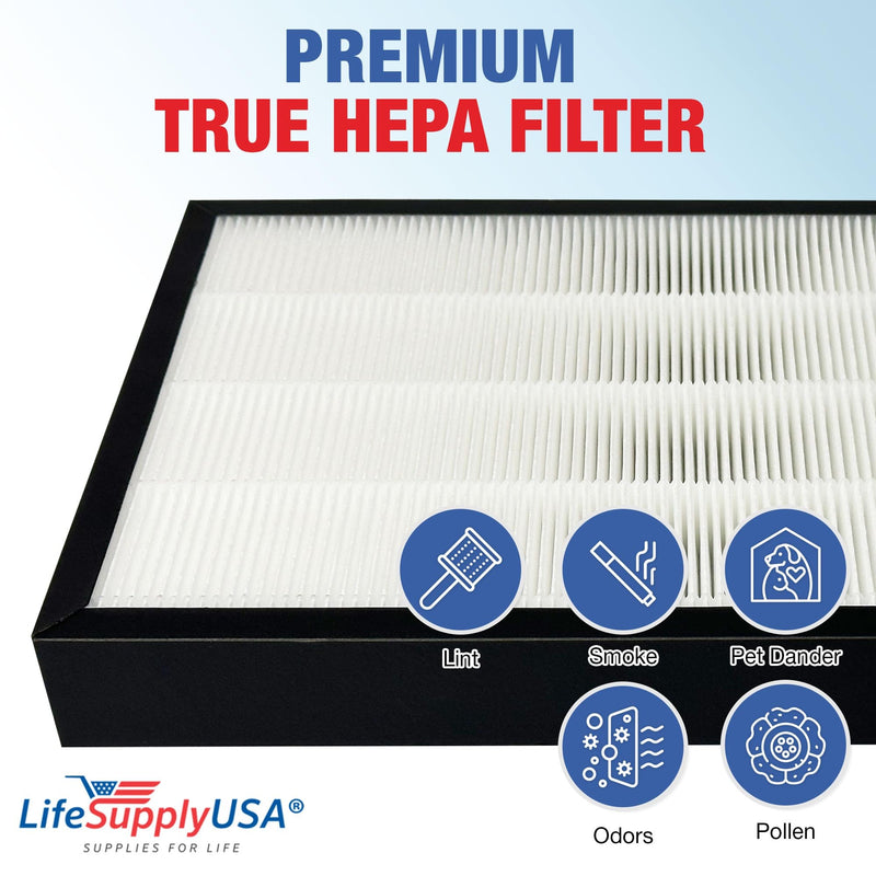 LifeSupplyUSA Complete Replacement Filter Set (True HEPA and Carbon Pre-Filter) Compatible With OxyPure Models 47001, 47002, 47003, and 47004 (3-Pack)