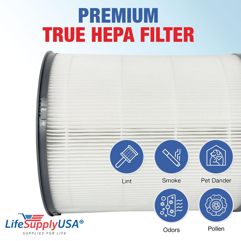 True HEPA Filter 2-Pack Replacement Compatible With Clorox Medium Room Air Purifier 11030 & 11031 by LifeSupplyUSA