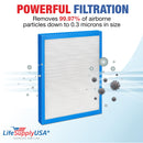LifeSupplyUSA True HEPA Filter Replacement Compatible with HoMedics AP-10 AF-10FL AF-10 AP-15 AF-15 Air Purifier