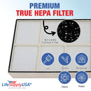 LifeSupplyUSA Complete Replacement Filter Set (1 True HEPA Air Cleaner Replacement Filter + 4 Carbon Filters) Compatible with Whirlpool Whispure AP450 AP510 AP45030HO Air Purifiers