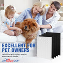 LifeSupplyUSA Complete Replacement Filter Set (1 True HEPA Air Cleaner Replacement Filter + 4 Carbon Filters) Compatible with Winix 115115 Air Purifiers