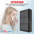 LifeSupplyUSA Activated Carbon Folding Filter Compatible with Blueair Pro M, Pro L, Pro XL Air Purifiers