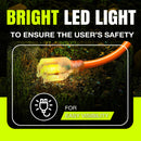 50ft Outdoor/Indoor Extension Cord 12/3 Gauge Extra Heavy Duty 3 Prong SJTW, Waterproof, ETL Listed, Flexible Cold-Resistant Long Power Cord,125 Amp 1875W, Orange by LifeSupplyUSA