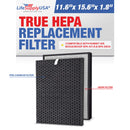 LifeSupplyUSA Complete Replacement Filter Set (1 True HEPA Air Cleaner Replacement Filter + 1 Carbon Filter) Compatible with Rabbit Air BioGS/BioGP SPA-421A & SPA-582A Air Purifiers