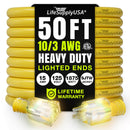 Power Extension Cord, Indoor Outdoor, Heavy Duty, 3 Prong SJTW, ETL, 10 Gauge