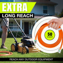 50ft Outdoor/Indoor Extension Cord 16/3 Gauge Heavy Duty 3 Prong SJTW, Waterproof, Flexible Cold-Resistant Long Power Cord,125 Amp 1625W, Orange by LifeSupplyUSA (5-Pack)