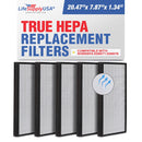 LifeSupplyUSA 2-in-1 True HEPA Air Cleaner Replacement Filter + Activated Carbon Charcoal Compatible with Rowenta XD6071 XD6076 Air Purifiers (5-Pack)