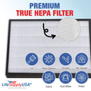 LifeSupplyUSA Complete Replacement Filter Set (1 True HEPA Air Cleaner Replacement Filter + 1 Carbon Pre-Filter) Compatible with Alexapure AP-B103, AP-B104 Breeze Air Purifiers