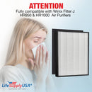 LifeSupplyUSA Complete Replacement Filter Set (1 True HEPA Air Cleaner Replacement Filter + 1 Carbon Pre-Filter) Compatible with Winx Hr950 & Hr1000 Air Purifiers