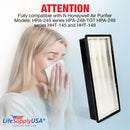 LifeSupplyUSA True HEPA Replacement Compatible with Honeywell HPA-245, HPA-248-TGT, HPA-249, HHT-145, & HHT-149 Air Purifier, Filter N (2-Pack)