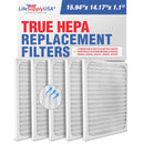 LifeSupplyUSA True HEPA Filter Replacement Compatible with Hunter 30930 HEPATech System s 30020, 30393, 30200, 30201, 30205, 30250, 30253, 30255 Air Purifier (5-Pack)