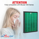 LifeSupplyUSA True HEPA Filter Replacement Compatible with Rabbit Air BioGS 2.0 SPA-550A and SPA-625A Air Purifier