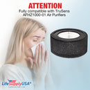 LifeSupplyUSA 2-in-1 True HEPA Air Cleaner Replacement Filter + Carbon Filter Compatible with TruSens AFHZ1000-01 Air Purifiers