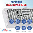 LifeSupplyUSA True HEPA Filter Replacement Compatible with Hunter HEPAtech Tower 30964, 30965, 30715, 30716, 30717, 30770, 30771 Air Purifier