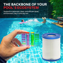 LifeSupplyUSA Pool Filter Replacement for Bestway Type II Cartridge Lay Z Spa Filter Pump 58094 for Above Ground Pool