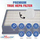 LifeSupplyUSA True HEPA Filter Replacement Compatible with Hunter 30960 QuietFlo Tower 30735, 30736, 30780 Air Purifier
