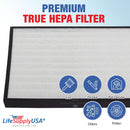 LifeSupplyUSA True HEPA Filter Replacement Compatible with Rabbit Air BioGS SPA-421A & SPA-582A Air Purifier