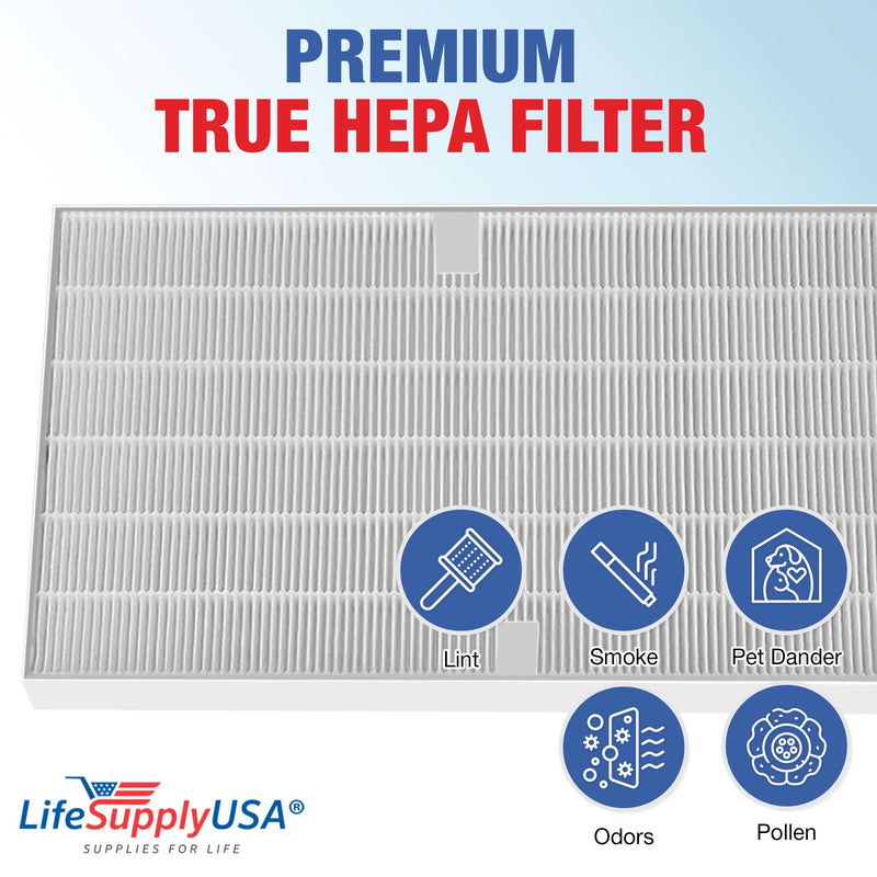 LifeSupplyUSA True HEPA Air Cleaner Filter Replacement Compatible with Winix PlasmaWave 115115, Size 21 (4-Pack)