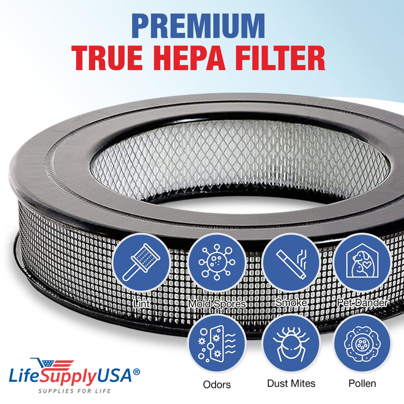 LifeSupplyUSA True HEPA Filter Replacement Compatible with Honeywell Universal 14" HRF-F1, Filter F Air Purifier (5-Pack)