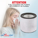 LifeSupplyUSA 3-in-1 True HEPA Air Cleaner Replacement Filter + Pre-Filter + Carbon Filter Compatible with TruSens AFH-Z3000-01 Air Purifiers