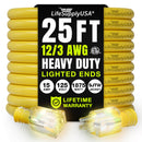 Power Extension Cord, Indoor Outdoor, Heavy Duty, 3 Prong SJTW, ETL, 12 Gauge