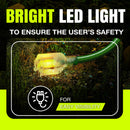 50ft Outdoor/Indoor Extension Cord 10/3 Gauge Ultra Heavy Duty 3 Prong SJTW, Waterproof, ETL Listed, Flexible Cold-Resistant Long Power Cord,125 Amp 1875W, Green by LifeSupplyUSA