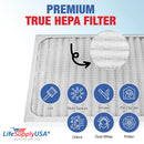 LifeSupplyUSA True HEPA Filter Replacement Compatible with Hunter 30925 HEPAtech Air Purifier