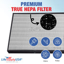 LifeSupplyUSA Complete Replacement Filter Set (1 True HEPA Air Cleaner Replacement Filter + 1 Carbon Filter) Compatible with Rabbit Air BioGS/BioGP SPA-421A & SPA-582A Air Purifiers (3-Pack)