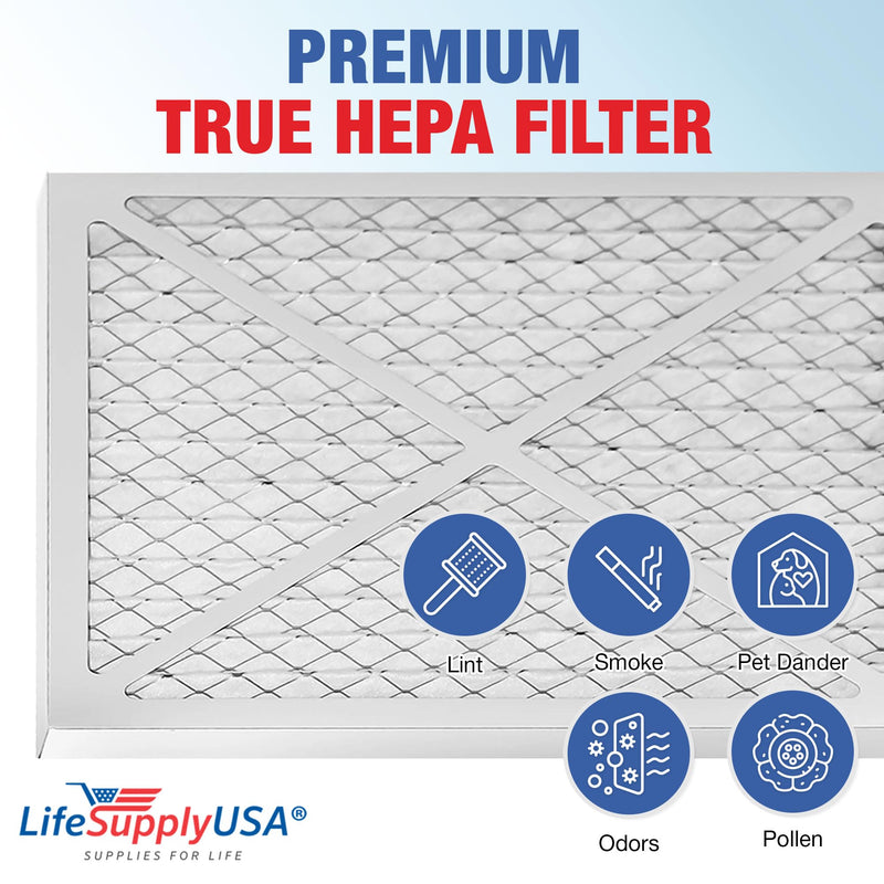 LifeSupplyUSA True HEPA Filter Replacement Compatible with Hunter 30212, 30213, 30240, 30241, 30251, 30378, 30379, 30381 & 30382 Air Purifier
