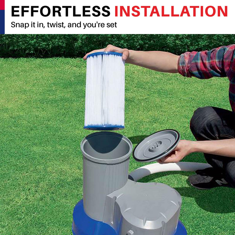 LifeSupplyUSA Pool Filter Replacement for Bestway Type IV/B 29005E Cartridge for Above Ground Pools Spa Filter (2-Pack)
