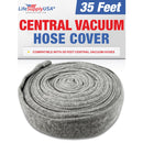 Washable Knitted Hose Sock Cover Replacement for Central Vacuum Cleaner with Application Tube - Protects Walls, Floors, & Furniture by LifeSupplyUSA
