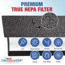 LifeSupplyUSA Complete Replacement Filter Set (1 True HEPA Air Cleaner Replacement Filter + 1 Carbon Filter) Compatible with PureZone PEAIRTWR Elite Tower Air Purifiers