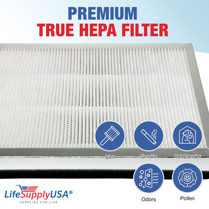 LifeSupplyUSA True HEPA Filter Replacement Compatible With MA-25 Medify Air Purifier (4-Pack)