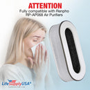 LifeSupplyUSA 3-in-1 True HEPA Air Cleaner Replacement Filter + Pre-Filter + Carbon Filter Compatible with Renpho RP-AP068 Air Purifiers